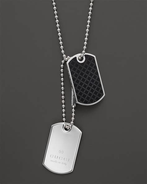 gucci dog tag necklace men's.